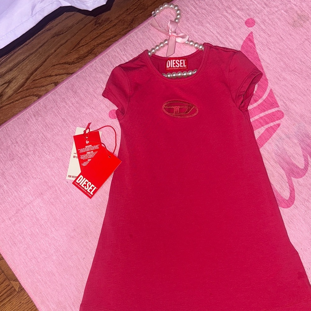 Diesel Vibrant Pink Casual Kids Dress